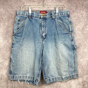 Vintage Y2K Chaps Denim Carpenter Fit Jean Shorts Men 32 Baggy 90s 2000s